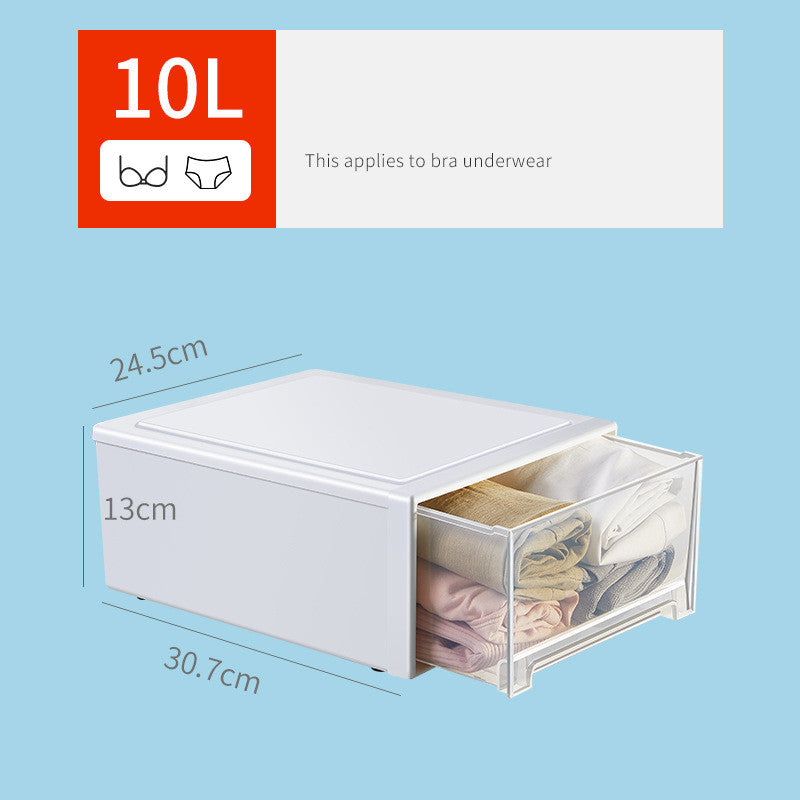 Clothes Storage Box Drawer Type Plastic Thickened Transparent Finishing Box