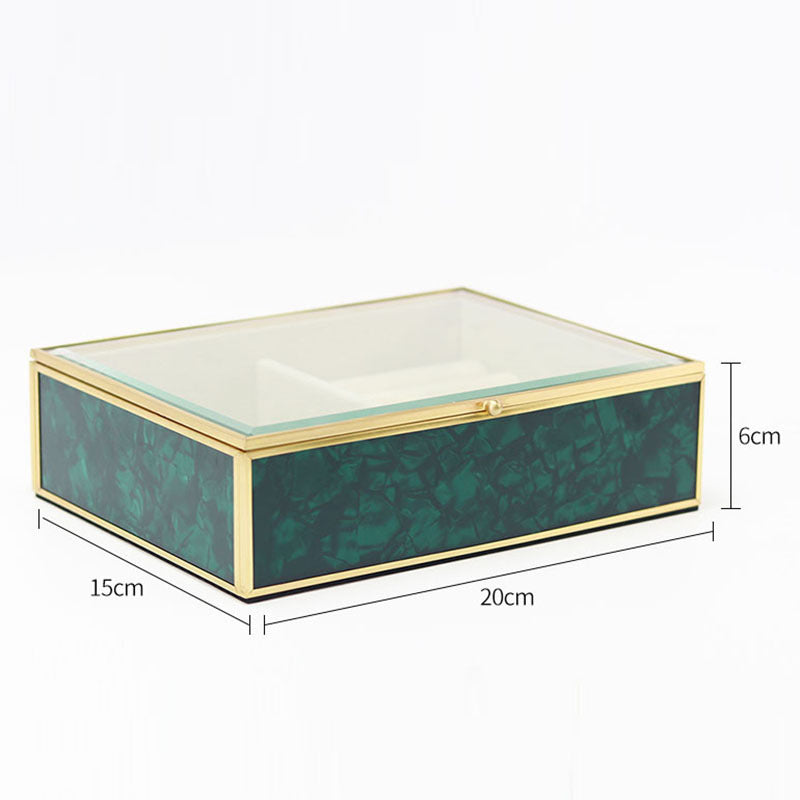 New Brass Glass Retro Transparent Storage Box