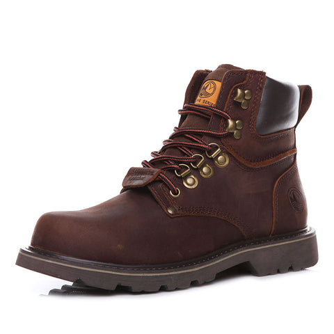 Men High-Top Tooling Leather Wild Couple Boots. Good material & Classic design.