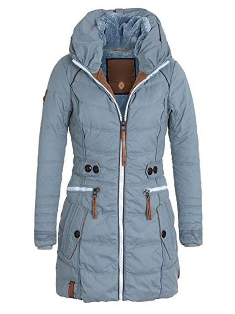 Short Slim Coat. Winter solid hooded Jacket Women Plus Size Parkas thicken Outerwear.