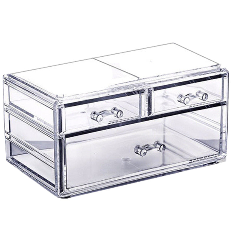 Transparent Cosmetic Storage Box Dustproof Jewelry