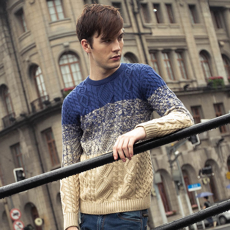 Gradient sweater men. Trendy fashionable good looking with best quality material.