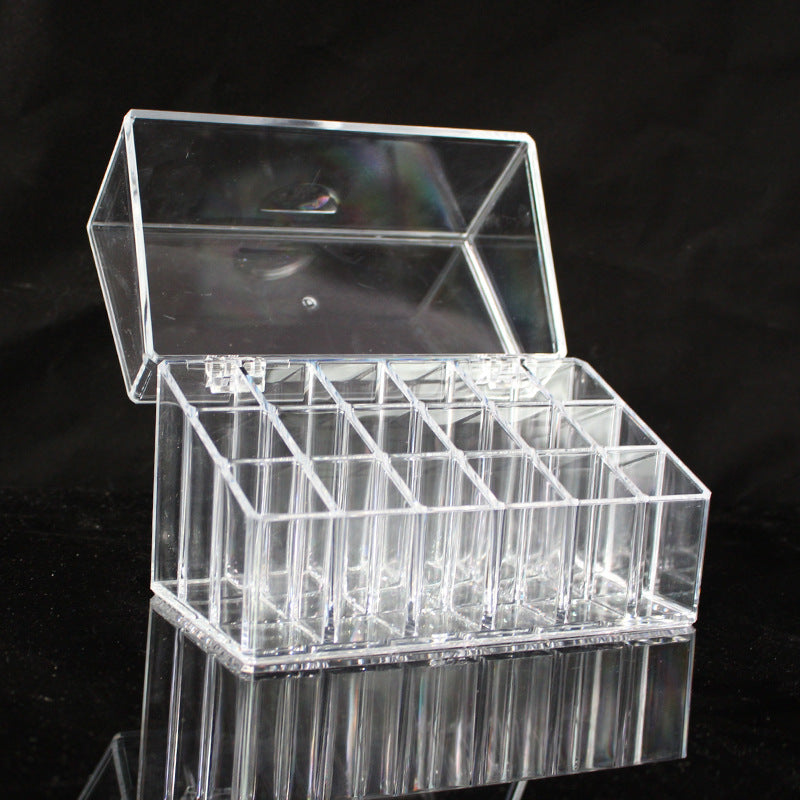 Transparent 18 lipstick storage box