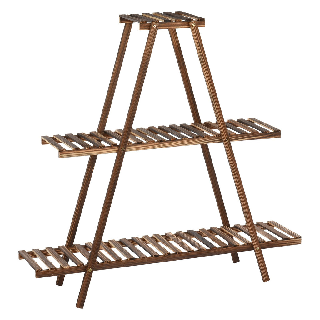 3 Tier Wood Plant Stand Indoor Flower Pots Stand Outdoor Plant Shelves Rack