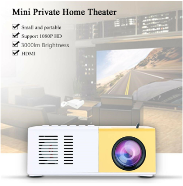 Portable Projector 3D Hd Led Home Theater Cinema HDMI-compatible USB Audio Projector YG300 Mini Projector