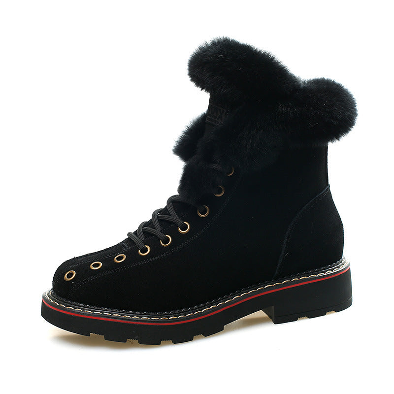 Thick velvet casual snow boots