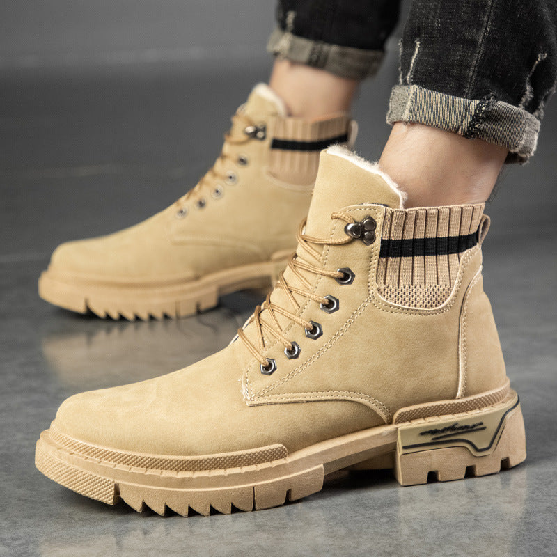 Casual high-top men's boots desert cotton boots