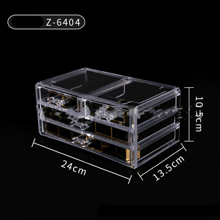 Cosmetic storage box transparent drawer acrylic storage