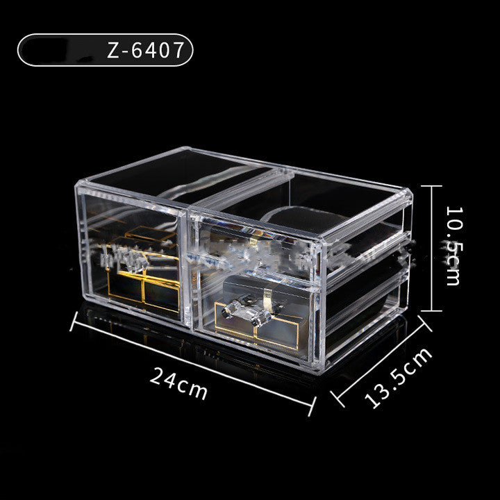 Cosmetic storage box transparent drawer acrylic storage