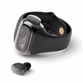 2 in 1 wireless earphone bracelet. Fully compatible, android platform, Apple iOS platform. Step counting, mobile positioning, call, smart reminder, health monitoring, exercise tracking, sleep analysis.