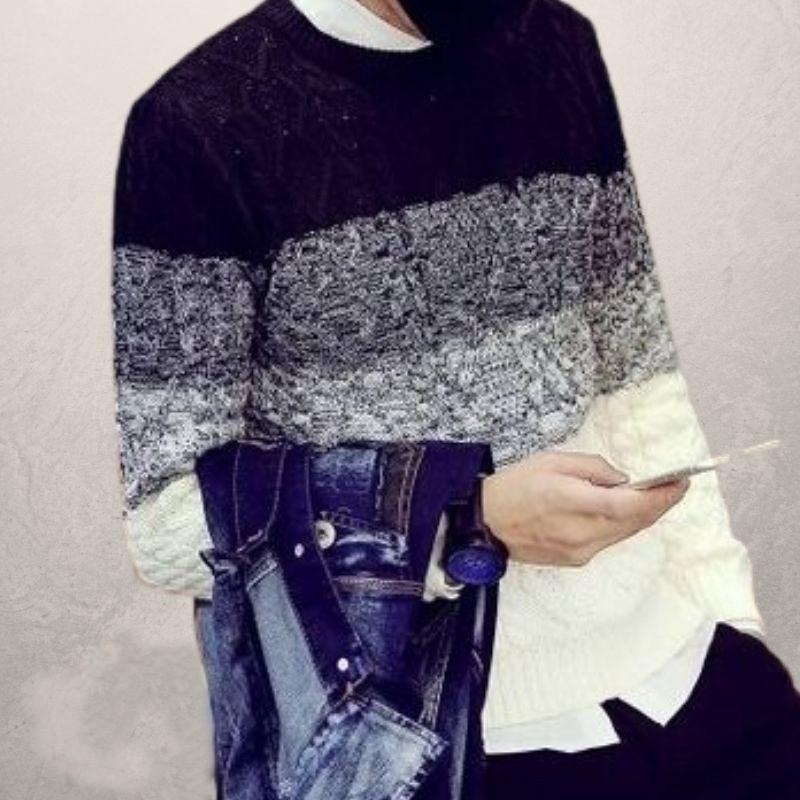 Gradient sweater men. Trendy fashionable good looking with best quality material.