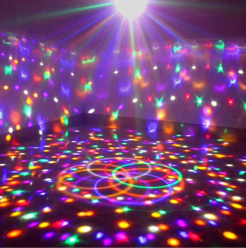 Nine color crystal magic ball light led laser light