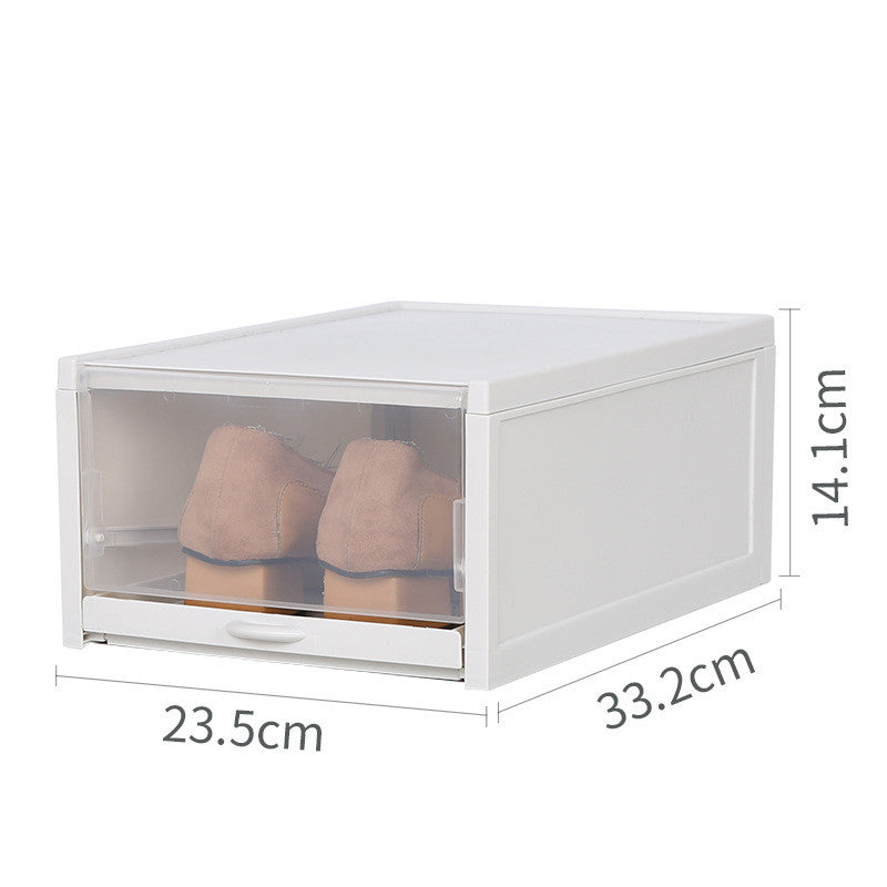 Thickened Dust-proof Stackable Assembly Combination Plastic Drawer Transparent Shoe Box