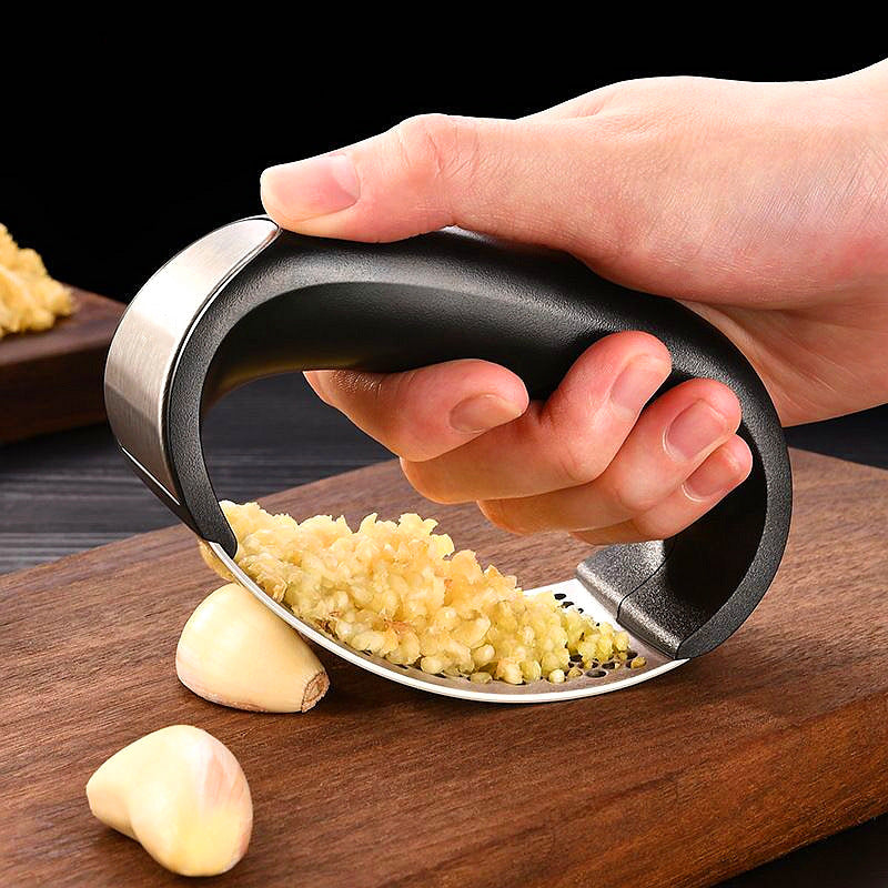 Household Stainless Steel Garlic Press Crusher Manual Garlic Mincer Chopping Garlic Tool Fruit Vegetable Tools Kitchen Accessories Gadget