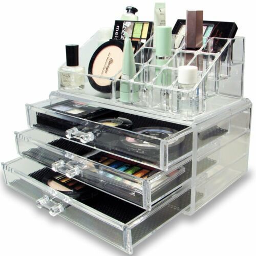 Cosmetic storage box transparent drawer acrylic storage