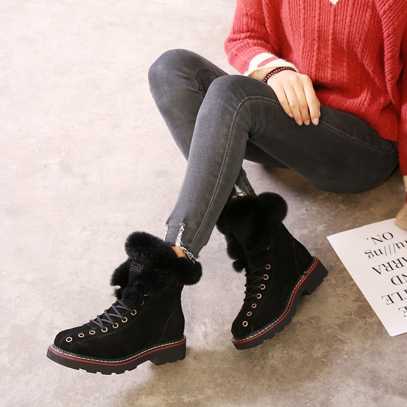 Thick velvet casual snow boots