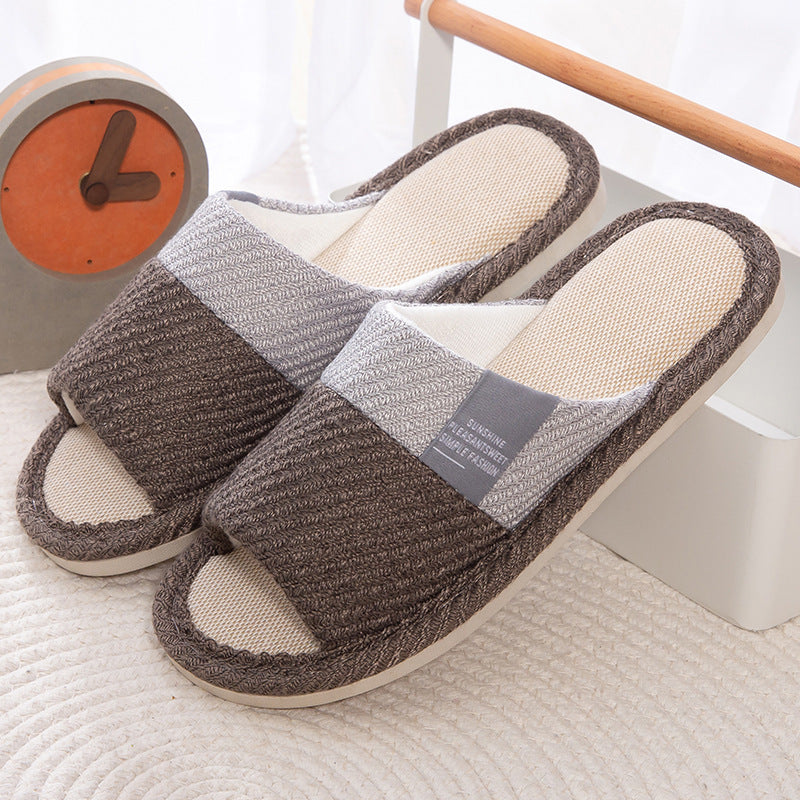 Women simple light Linen Slippers for House & Bedroom.