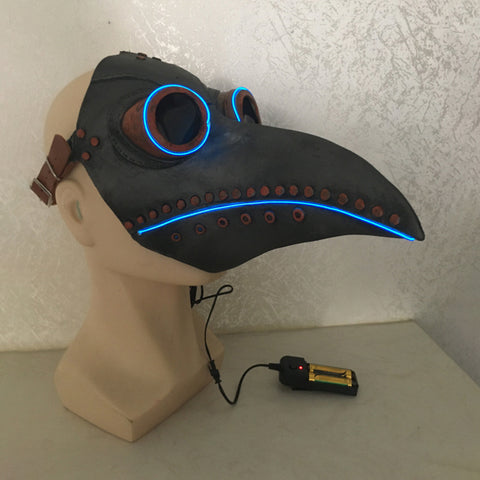 Halloween Bird Doctor LED Glowing Party Mask