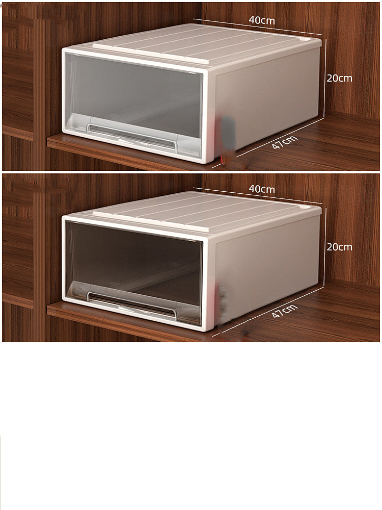 Drawer Type Storage Box Plastic Transparent Clothing Locker