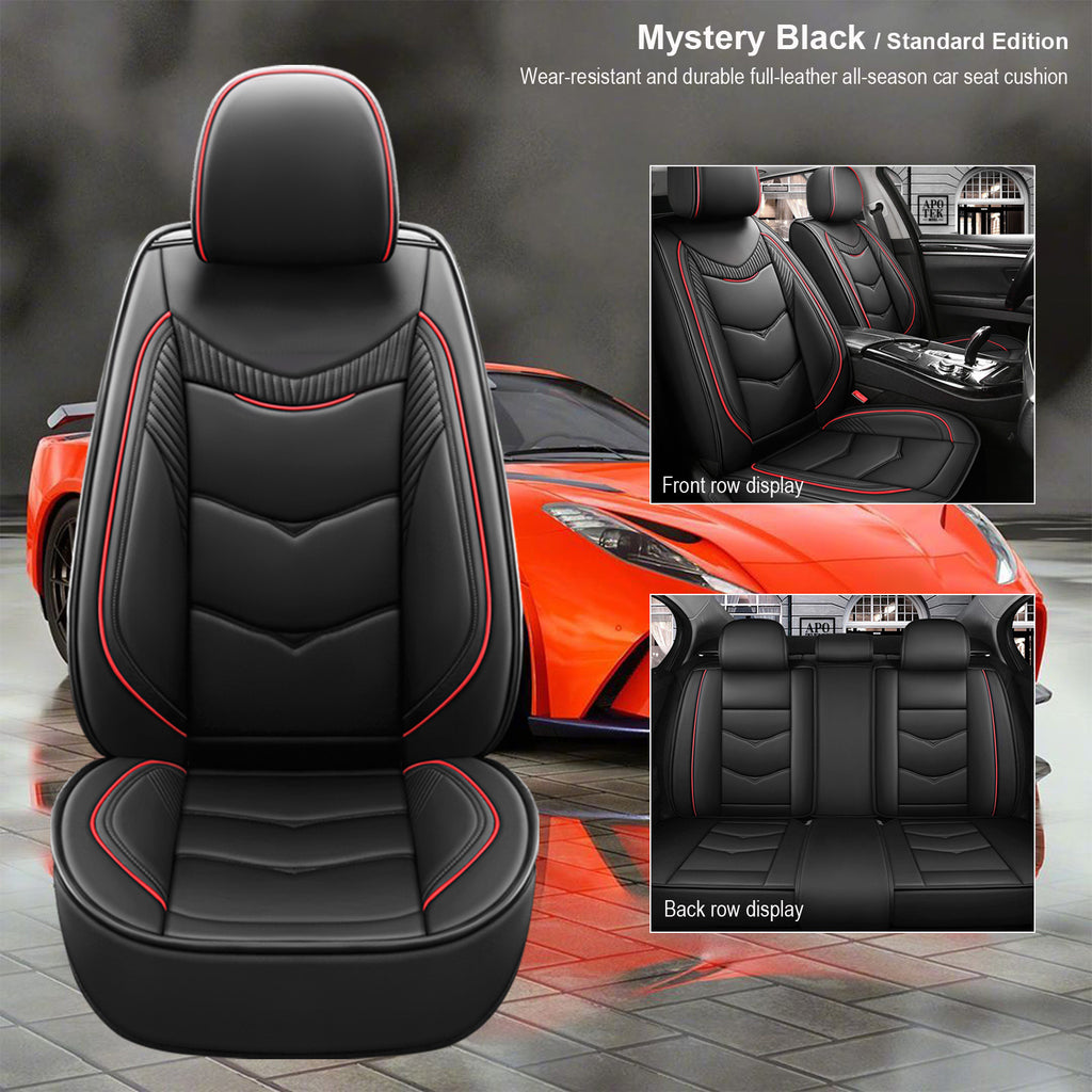 Leather Car Seat Faux Leatherette Vehicle Cushion Cover For Cars SUV Pick-up