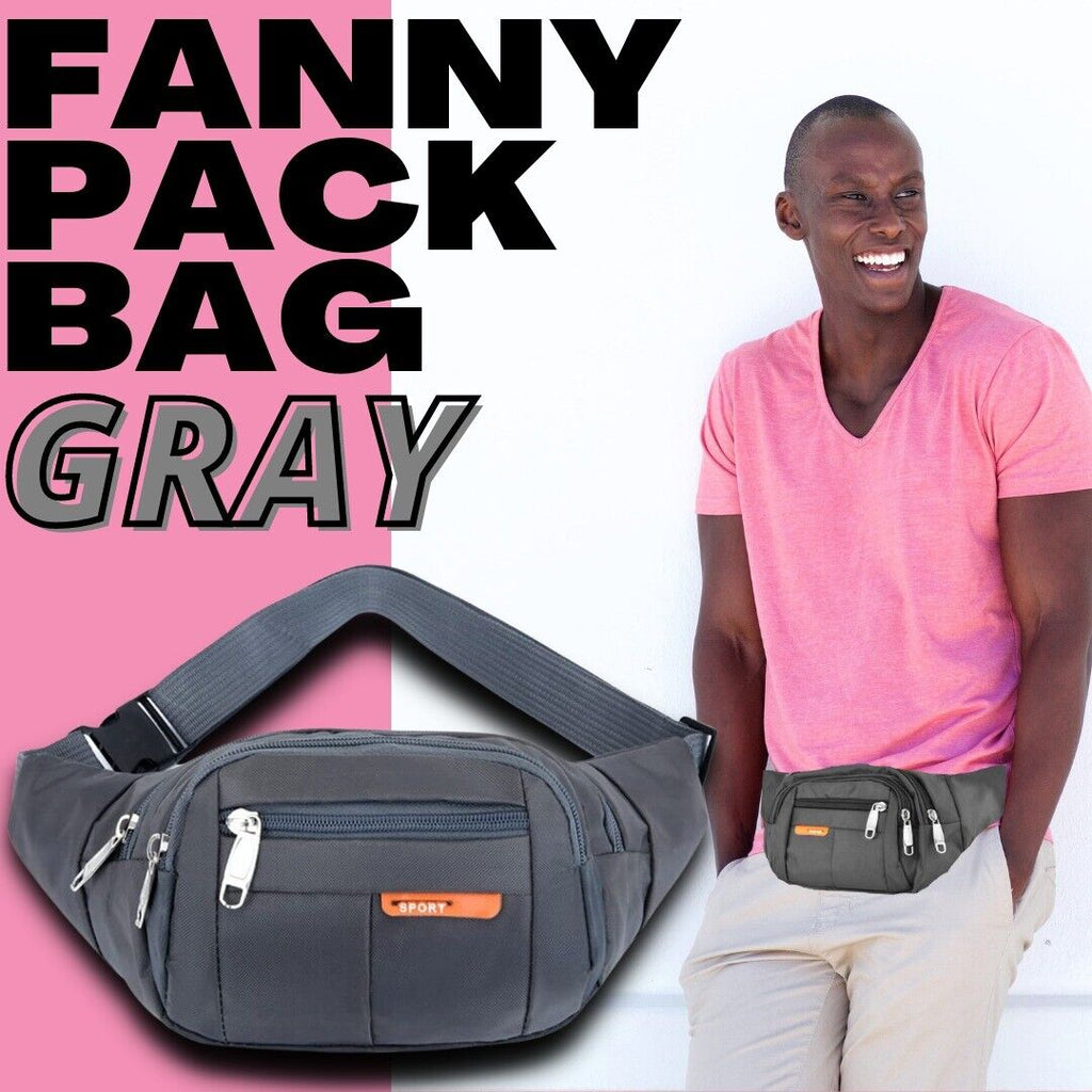 Men/Unisex Fanny Pack Belt Waist Bag Cross Body Sling Shoulder Travel Sport Pouch