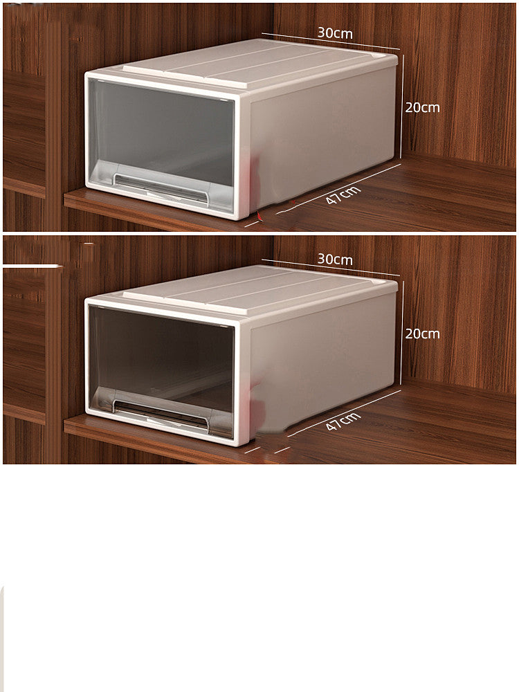 Drawer Type Storage Box Plastic Transparent Clothing Locker