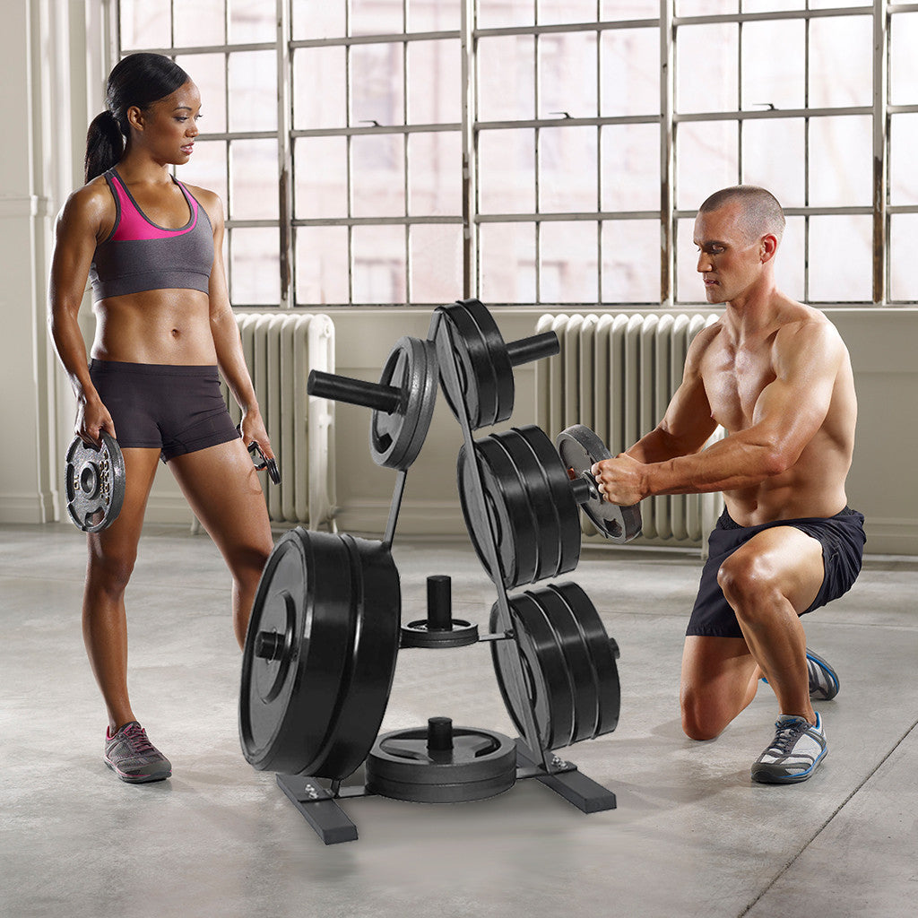 Weight Plate Rack Weight Plate Tree 2 inch For Bumper Plates Free Weight Stand