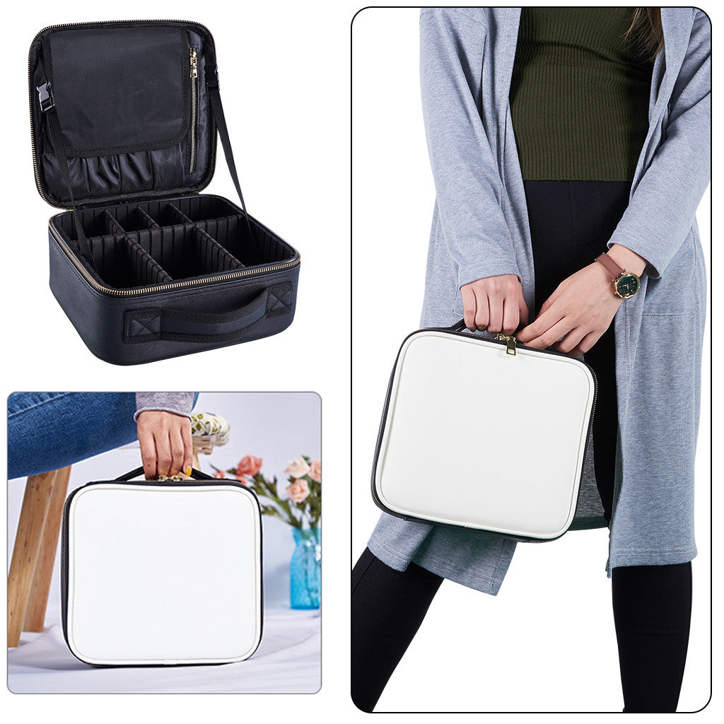 Makeup With Adjustable Dividers Portable Travel Cosmetic Bag Organize Case