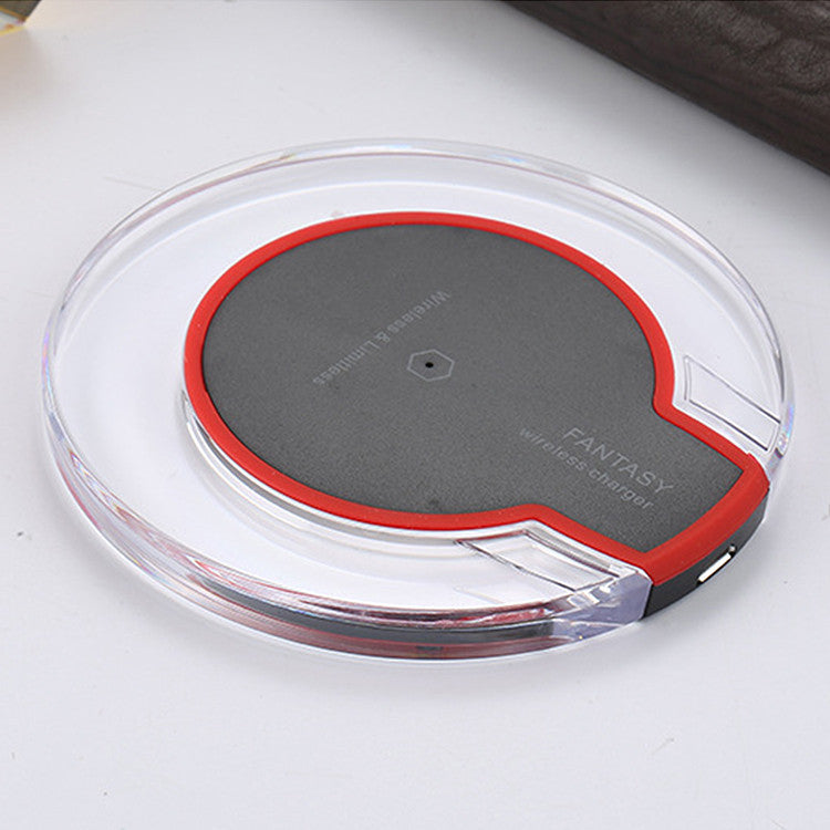 New Wireless Charging Dock Charger Crystal Round Charging Pad With Receiver For A-pple For Sanxing
