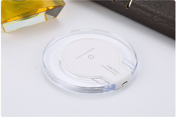 New Wireless Charging Dock Charger Crystal Round Charging Pad With Receiver For A-pple For Sanxing