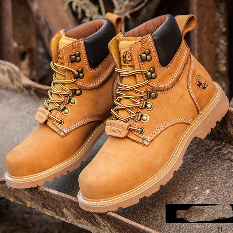 Men High-Top Tooling Leather Wild Couple Boots. Good material & Classic design.