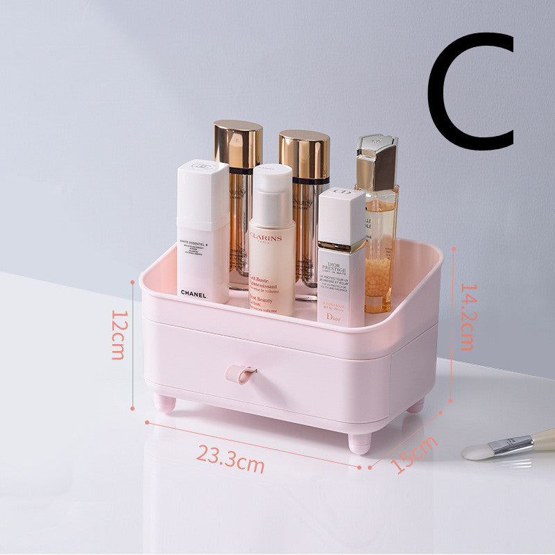 Transparent Makeup Vanity Box Portable Drawer Separation Storage Box
