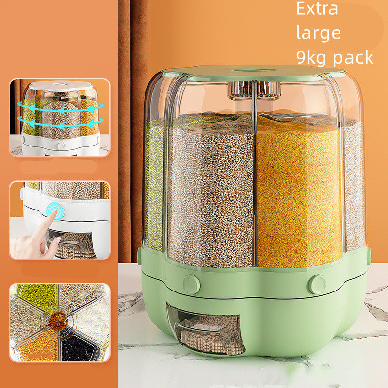 Rotatable Storage Jar Sealed Transparent Storage Box