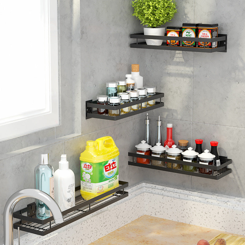 Punch-free Wall-mounted Spice Rack Bathroom Storage Organizer