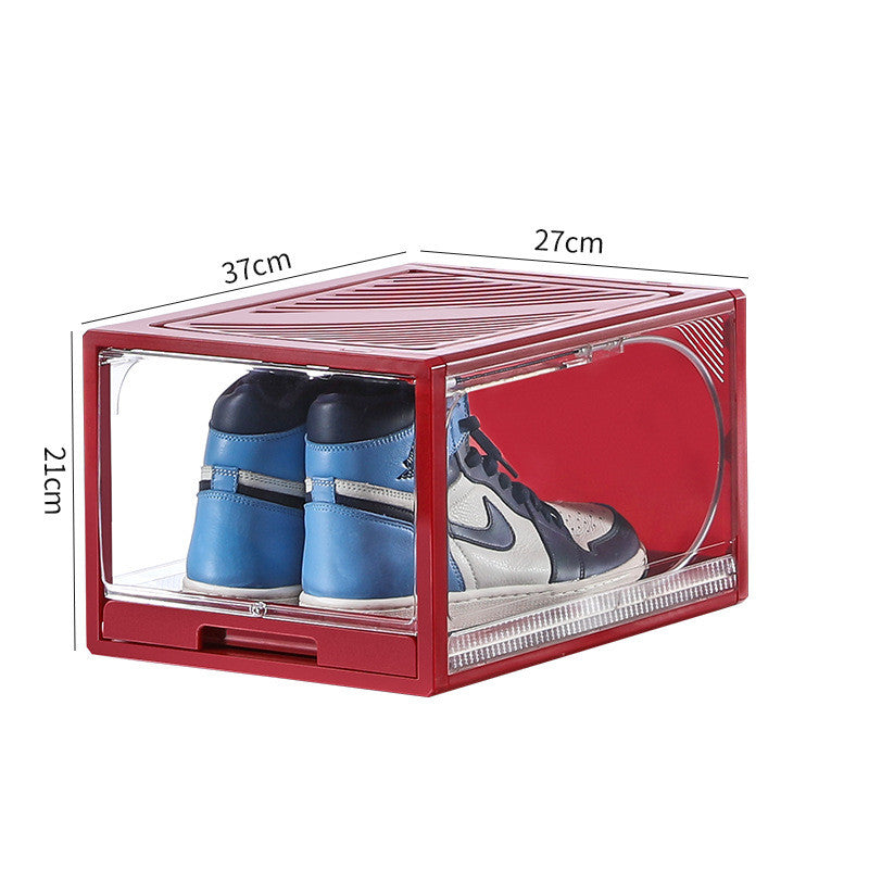 Shoe Box With Pull, Push And Pull Flip Cover Transparent Shoe Storage Box