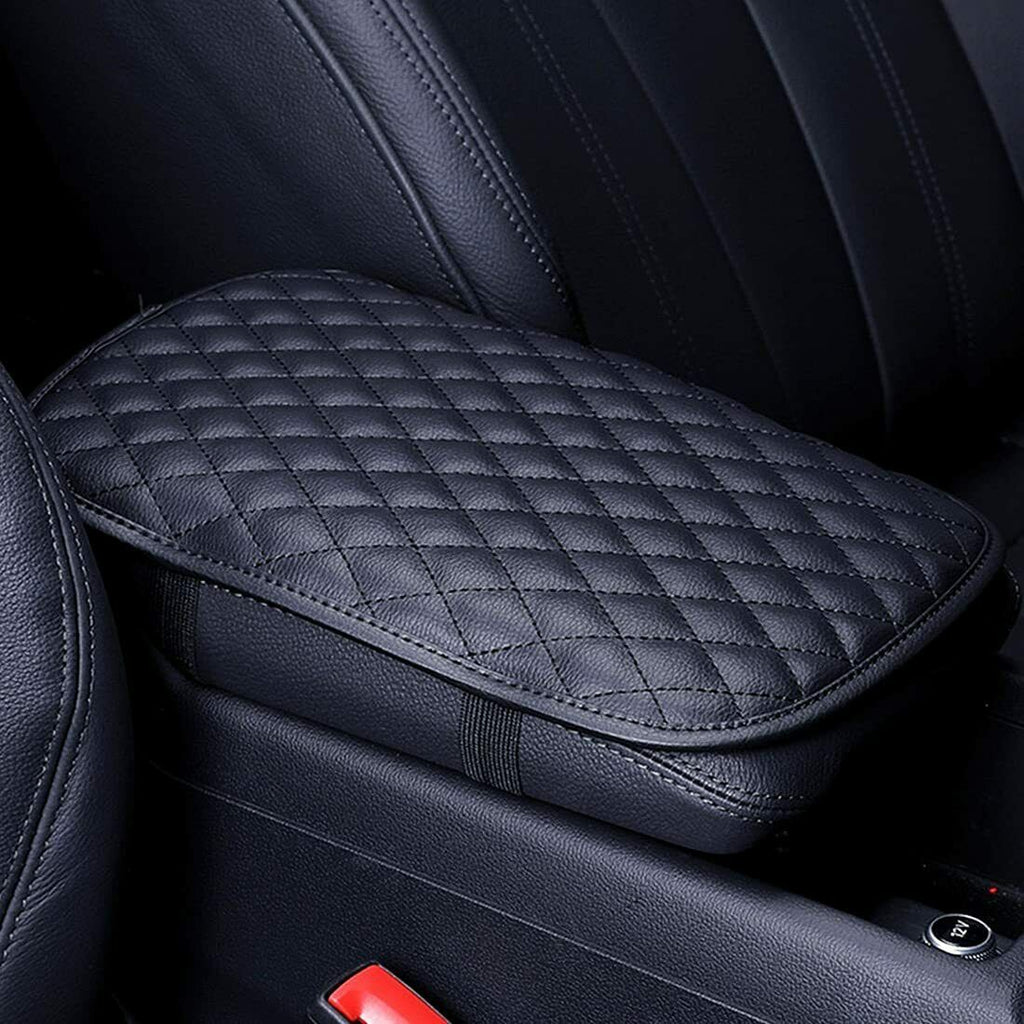 Universal Car Center Console Box Armrest Cushion Cover PU Leather Pad Protector