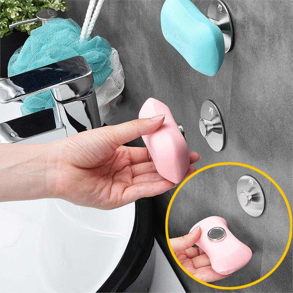 Stainless Steel Soap Holder Simple Magnetic Bathroom Toiletries