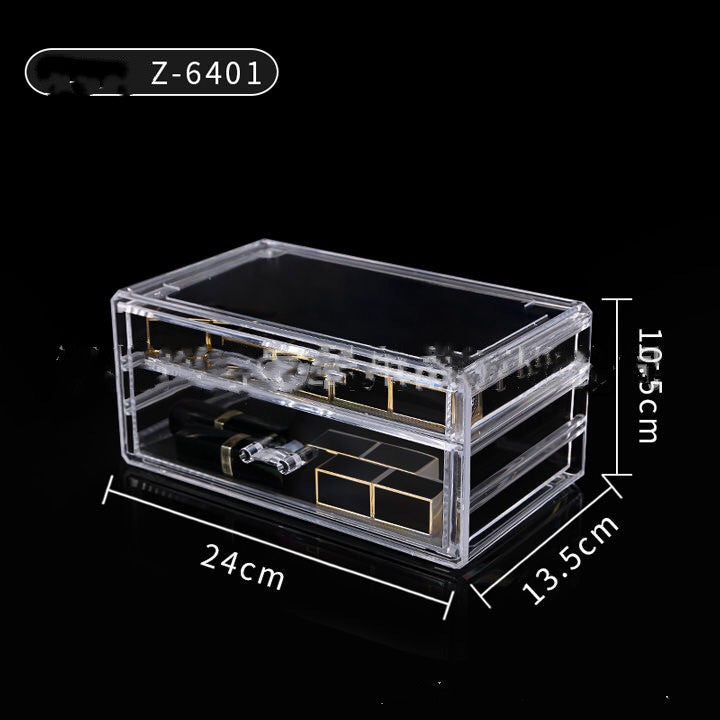 Cosmetic storage box transparent drawer acrylic storage