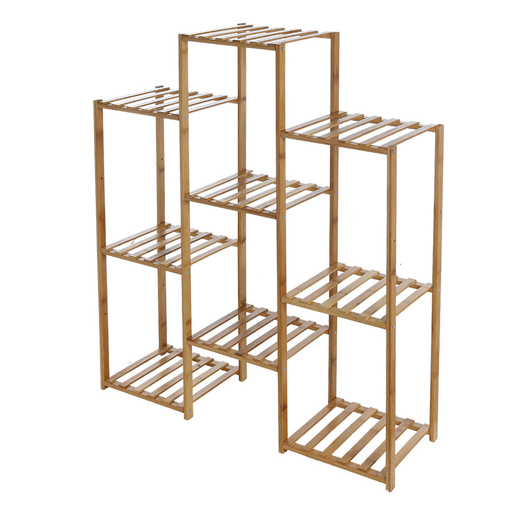 Multi-Tier Bamboo Plant Stand Planter Rack Flower Pots Holder Display US Stock