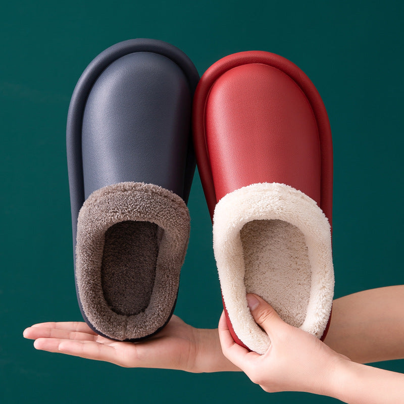 Waterproof slippers women winter home