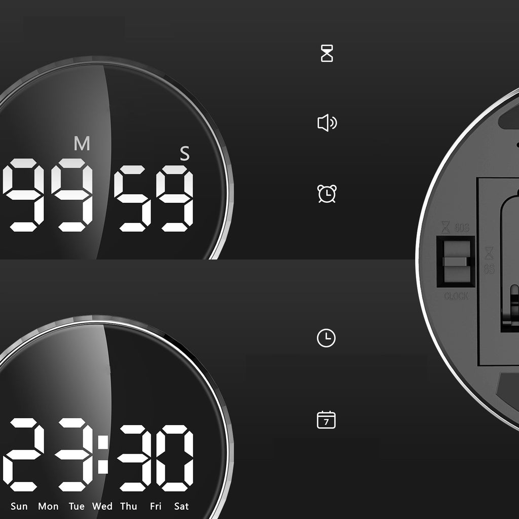 Reminder Round Large Screen Rotatable LED Timer