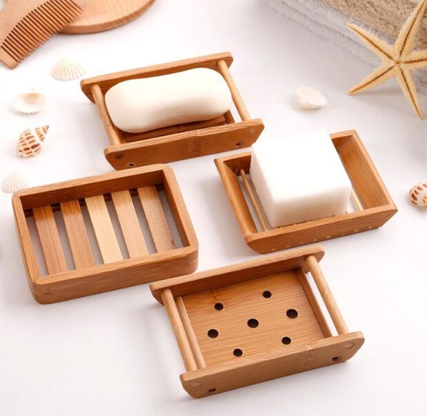 Bamboo and wood drain soap box soap dish