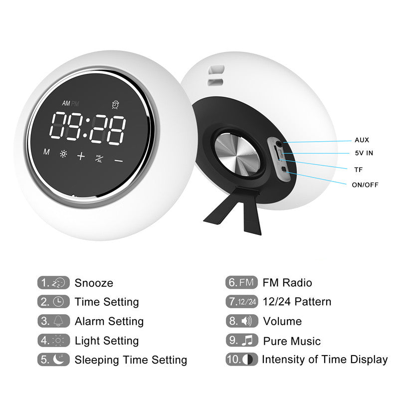 Bedside Bluetooth audio clock