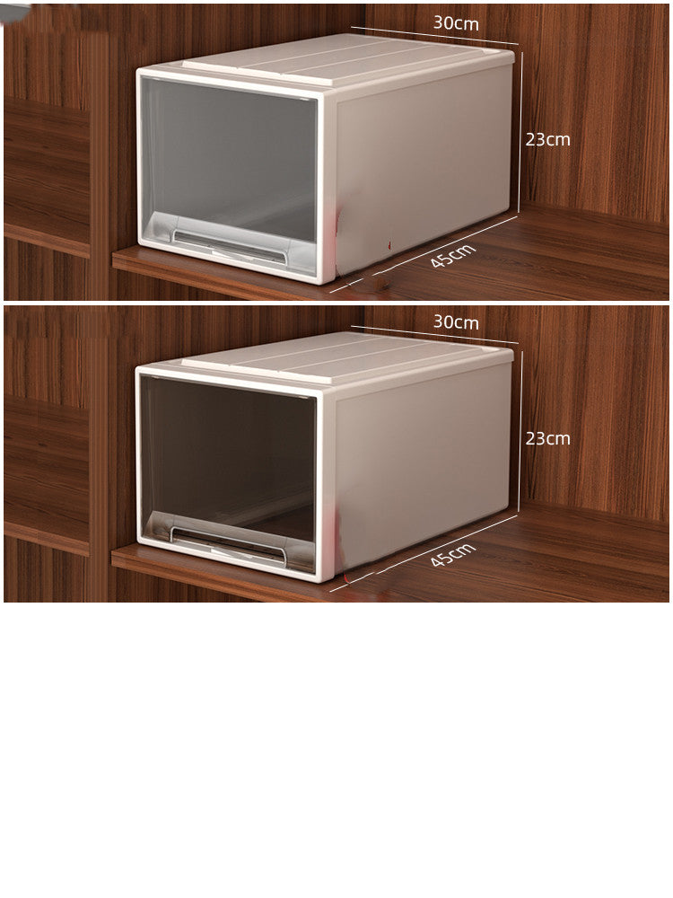 Drawer Type Storage Box Plastic Transparent Clothing Locker