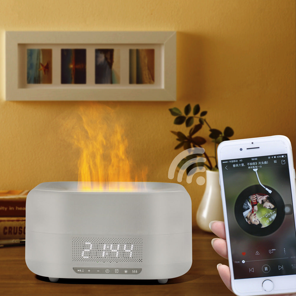 New Flame Humidifier. Fire Small Speaker with Atmosphere Lamp