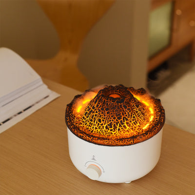 Jellyfish Fire Two Mode Humidifier Electric Multi Colour V21 Volcano Flame Ultrasonic Aroma Diffuser Fragrant