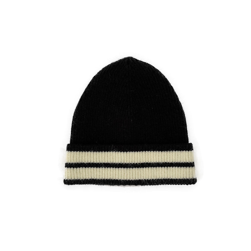 Striped Knitted Wool Hats For Both Men And Women