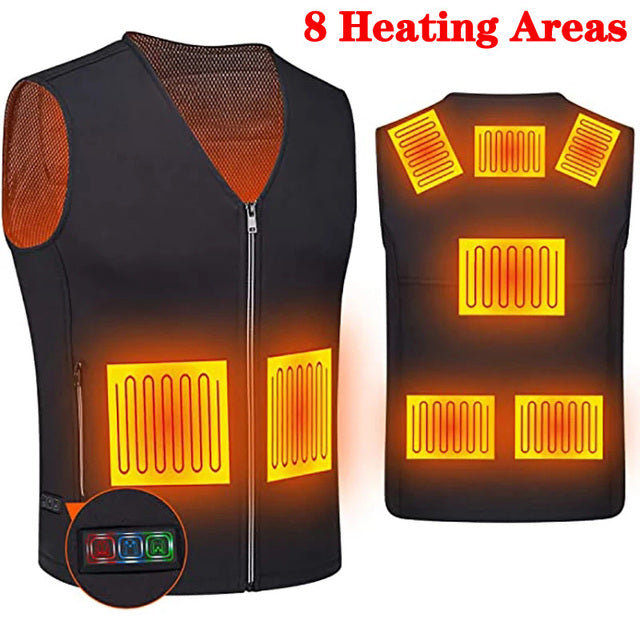 Winter Warm Men Jacket Smart Heated Vest USB Kking Electric