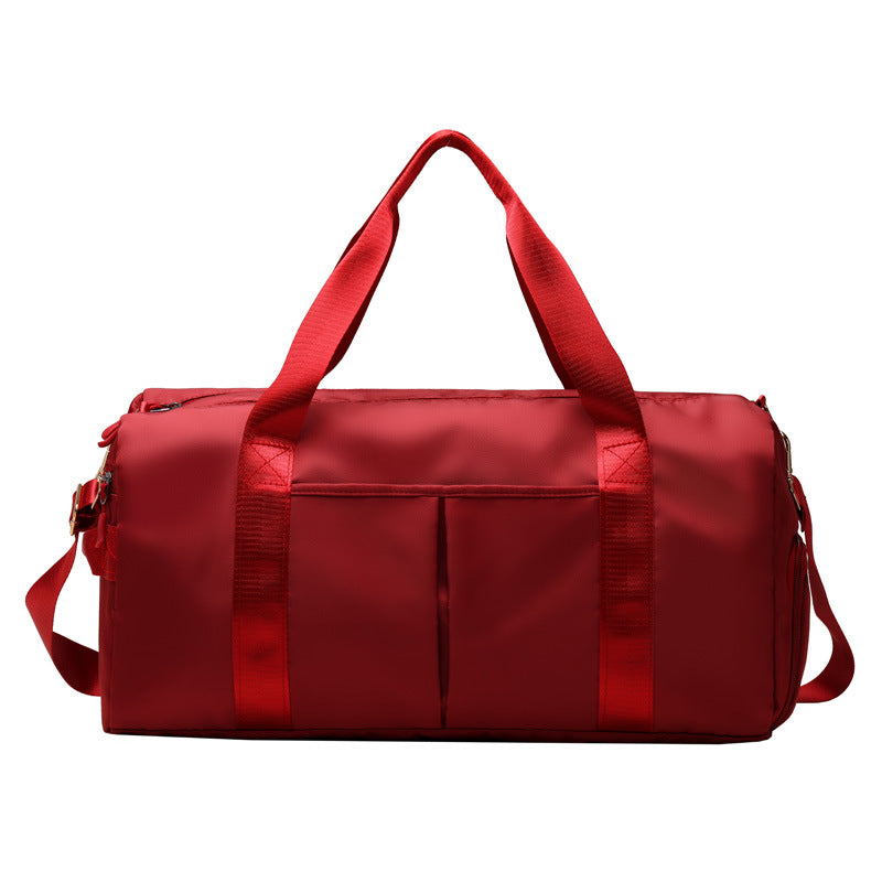 Weekender bag with waterproof duffel for sports and fitness. Unisex Shoulder Bag for pool.