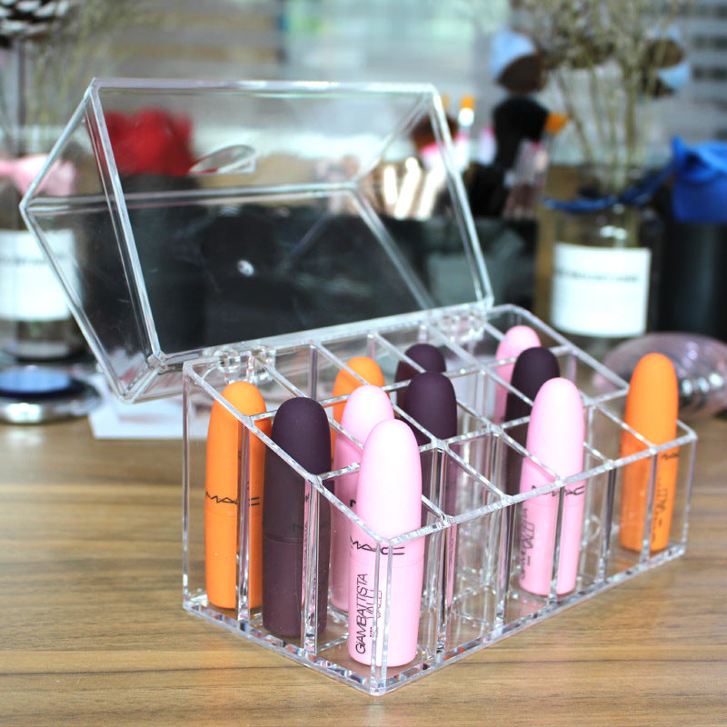 Transparent 18 lipstick storage box